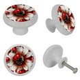 thumbnail image 4 of Ladybugs Round Glow-in-the-Dark Door Knobs 4-Pack with Screws - Fluorescent Drawer Pulls for Cabinets, Wardrobes, Dressers - Furniture Decor with Cabinet Knob Design, 4 of 6