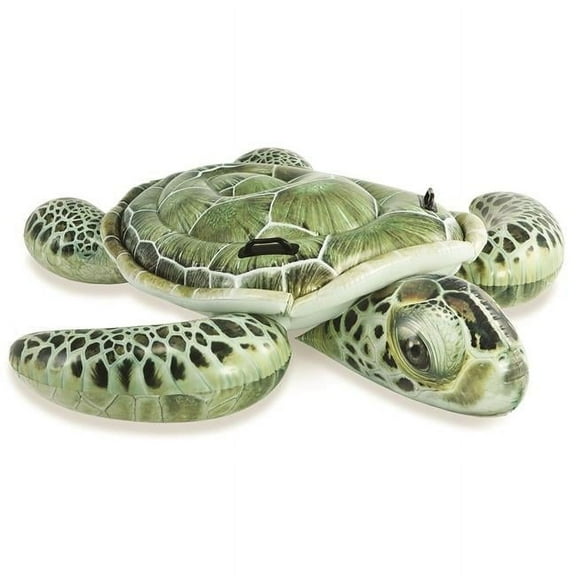 Go-for-Gold Intex Realistic Sea Turtle Inflatable Pool Toys & Floats, Green
