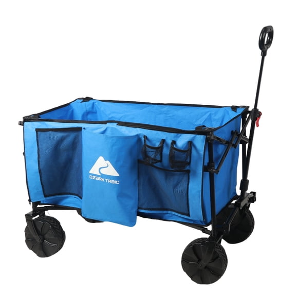 Ozark Trail All-Terrain Big Bucket Cart Wagon, Blue