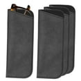 thumbnail image 1 of Uxcell 4Pcs Fundas Suaves para Gafas, Funda de Gafas de Cuero Portátil para Hombres y Mujeres, Fundas para Gafas de Sol Negras, 1 of 7