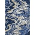thumbnail image 2 of HR Abstract Rugs Boho abrash Rugs Marble Theme Mocha Gray Navy Blue Bone and Multi Color Luxury Livingroom Carpet Thick Pile and Ultra Soft Non-Shedding Rug, 2 of 7