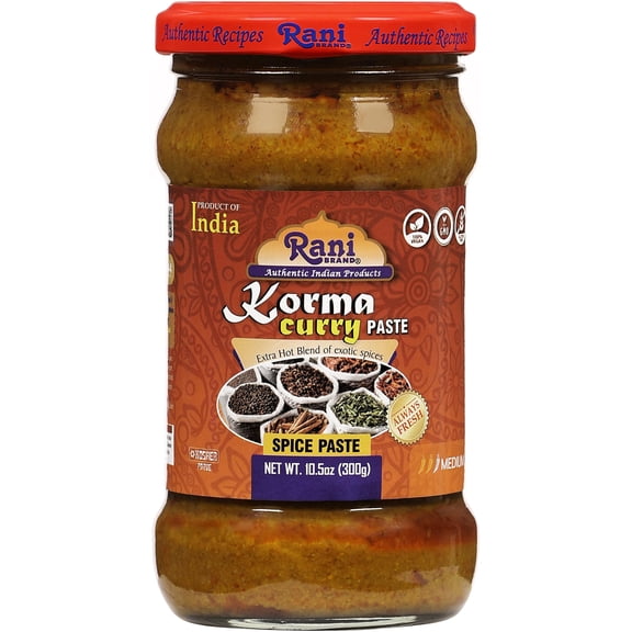 Rani Korma Curry Cooking Spice Paste 10.5oz (300g) Glass Jar ~ No Colors | All Natural | NON-GMO | Kosher | Vegan | Gluten Free | Indian Origin