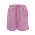 thumbnail image 5 of AKGEAMN Women's Solid Color High Waist Loose Casual Shorts with Pockets, Pink S-XXL, 5 of 5
