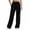 Black, variant on HomeDM Women's Fleece Sweatpants Wide Leg Elastic Waist Lounge with Pockets Blue Wide Leg Baggy Casual Jogger Size L