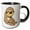 Black/White, variant on 3drose, Funny Cute Sloth Drinking Martini Cartoon, 11oz Two-tone Green Mug