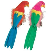 6 Pack Beistle 12 Inch- Luau Party Tropical Parrots, Asst colors