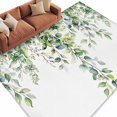 thumbnail image 2 of Summer Eucalyptus Leaves Area Rug 5x7 FT, Non Slip Bedroom Throw Carpet, Pastoral Rustic Botanical Washable Soft Floor Carpet Non-Shedding Rug for Dining Room Bedside Classroom Desk, 2 of 9