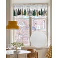 thumbnail image 4 of Faux Linen Valances for Windows Merry Christmas Snowflake Star Christmas Tree Curtains Valance Light Filtering Rod Pocket Small Window Treatment for Kitchen Living Room Bedroom 42x12In, 4 of 6