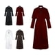 thumbnail image 3 of Disfraz de sacerdote de Halloween con collar cruzado Unisex Hombres Mujeres Sólido Largo Padre Vicar Tomshoo  Negro/L, 3 of 7