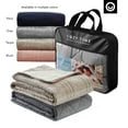 thumbnail image 4 of Cozy Tyme Chike Weighted Blanket - 25 Pound Quilted Cover 72"x 80" Taupe, 4 of 10