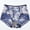 Blue, variant on Women's Mesh Breathable Print Briefs Comfortable Panties Soft Daily Underwear Ladies Comfort Wear