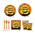 thumbnail image 2 of Uklsqma Halloween Party Paper Tableware Set | 60-Piece Disposable Plates Cups Tissue Utensils | Eco-Friendly Biodegradable Paper Pulp | Leak-Proof Lightweight Dinnerware for Outdoor Parties Picnics, 2 of 6