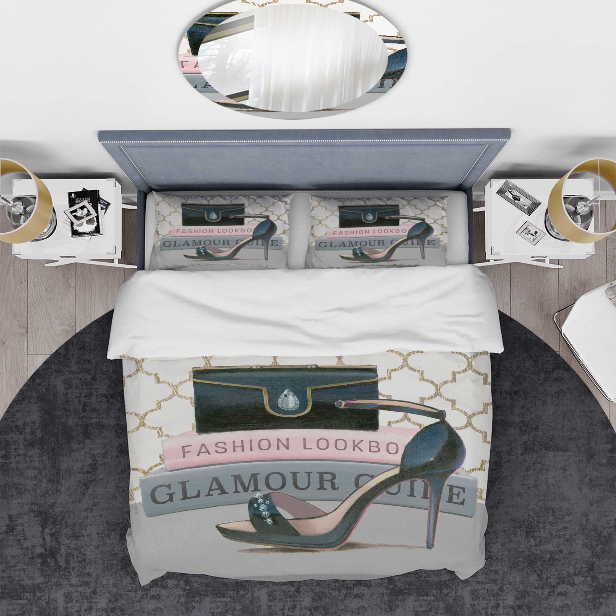 Designart 'Glam fashion High Heels VI' Glam Duvet Cover Set