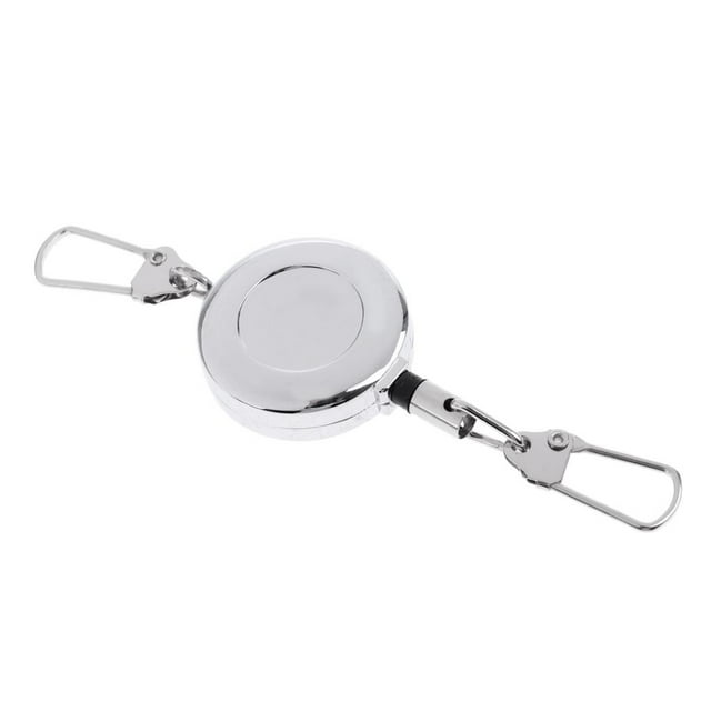 Key Chain Fly Fishing Zinger 50cm Retractor Steel Carabiner Clips,Attach to Backpack Belt
