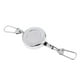 thumbnail image 1 of Herramientas de pesca con mosca Cable de acero de carrete retráctil de metal completo con retractor Zinger, 2 clips de hebilla Soledad Zinger de pesca, 1 of 6