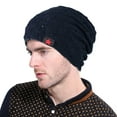 thumbnail image 2 of iHPH7 Knit Hat Winter Hats for Women Cold Weather Beanie Hats for Men Winter Hats for Women Knitted Hat Winter Caps for Women Womens Winter Hat Navy One Size, 2 of 4