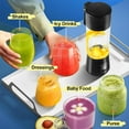 thumbnail image 4 of Portable Blender, Personal Size for Shakes and Smoothies with 6 Ultra Sharp Blades, Personal Blender USB Rechargeable Magnetic for Travel, Office, Gym, 4 of 5