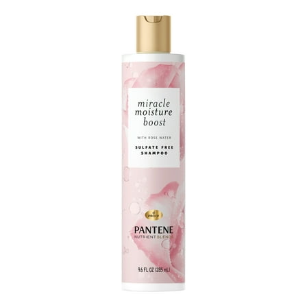 Pantene Nutrient Blends Shampoo, Moisture Boost Rose Water, For All Hair Types, 9.6 fl oz