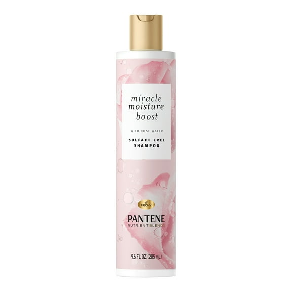 Pantene Nutrient Blends Shampoo, Moisture Boost Rose Water, For All Hair Types, 9.6 fl oz
