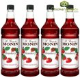 thumbnail image 1 of Monin Strawberry Beverage Syrup, Authentic Gourmet Fruit Flavor for Cocktails and Coffee, 1L (33.81 oz) Bottle, 4/Case, 1 of 7