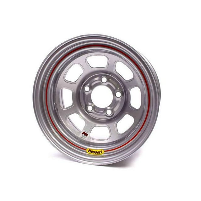 58D53IS IMCA Roue D-Trou - 15 x 8 - 5 x 5 Po - Argent - 3 Po Espacement Arrière