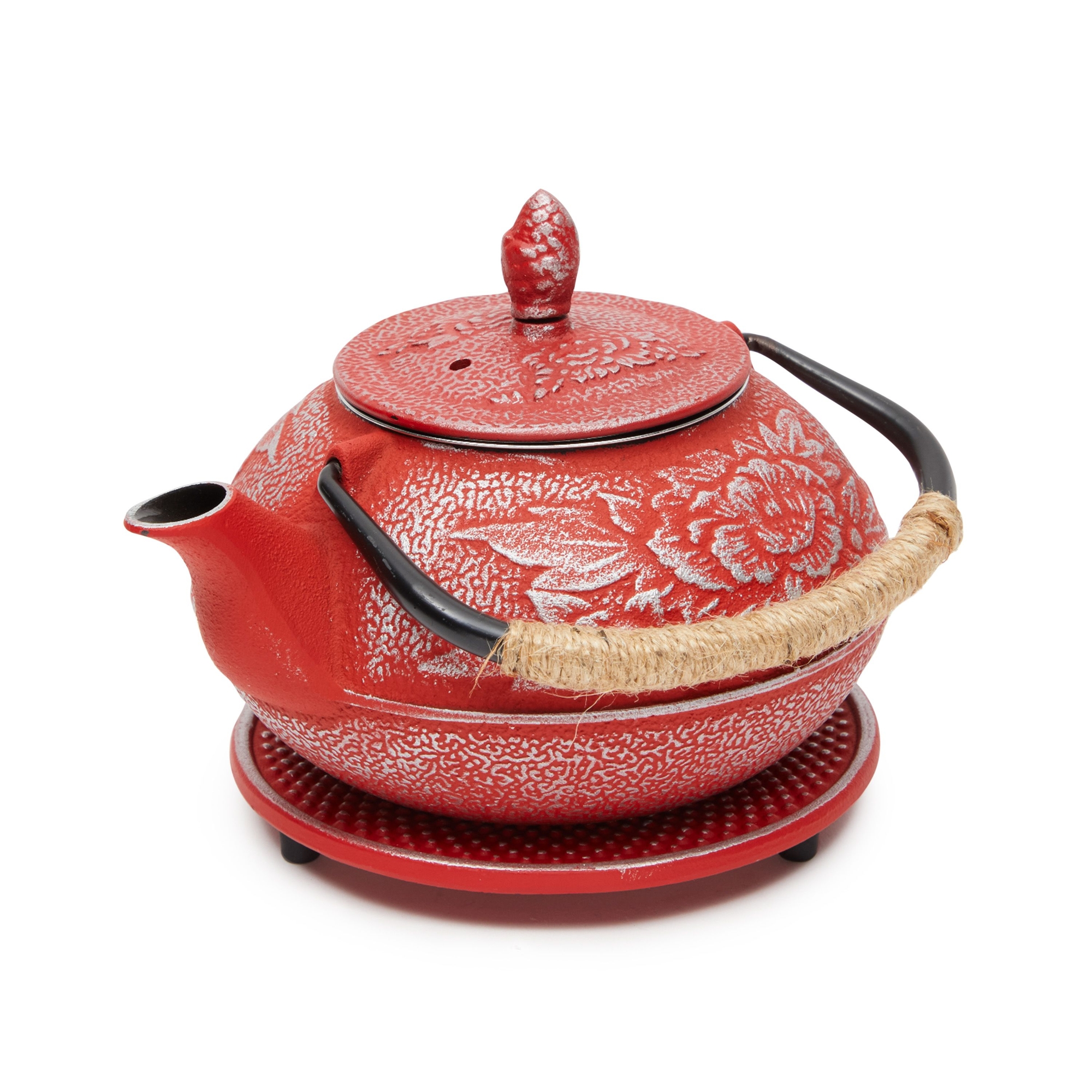 Tetsubin Cast Iron Tea Pot, brewing some Jasmine. Never used a cast iron tea  pot, the little placard that came with the set claims it can be used over a  fire. If