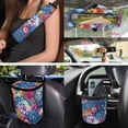 thumbnail image 4 of Garronmavis 15pcs Bohemian Flower Automobile Interior Sets Car Front and Rear Seat Cover Steering Wheel Cover Seat Belt Cover Coasters Rearview Mirror Cover Car Garbage Can, 4 of 7