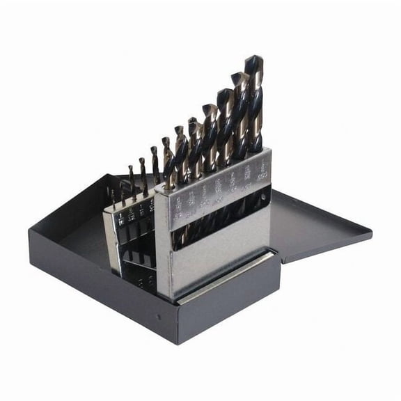 Cle-Line C18124 Style 1878 HSS Jobber Drill Set 1/16" - 1/2" 15 Pieces