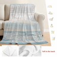 thumbnail image 5 of Blue Beige Farmhouse Throw Blanket for Couch, Soft Lightweight Flannel Fleece Blanket, Vintage Wooden Striped Microfiber Plush All Season Decorative Blankets Gifts for Sofa Bed 50"x80", 5 of 9