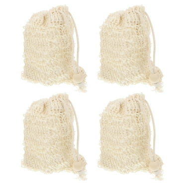 4Pcs Exfoliating Soap Pouch Soap Saver Net Shower for Body Clean