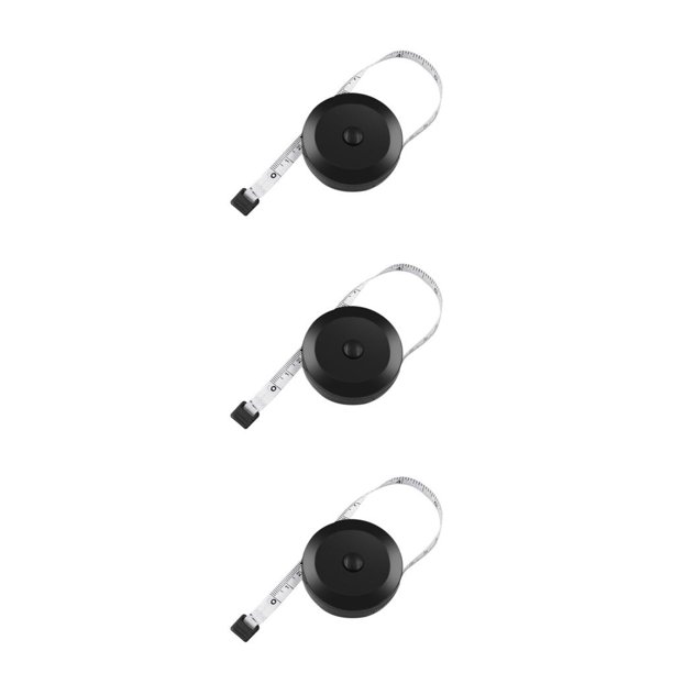 Kenally Cinta métrica a medida para medidas corporales precisas y proyectos de costura Cinta métrica de costura ABS multifuncional negro Type1 NO1