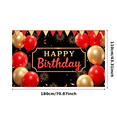 thumbnail image 3 of Decorative Banner Happy Birthday Gold Glitter Red Balloons for Birthday Party Indoor Celebration Event Decoration, 3 of 8