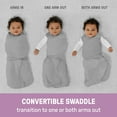 thumbnail image 5 of SwaddleMe by Ingenuity Arms Free Convertible Baby Swaddle, Size 3-6 Months, 14-18 Pounds, 1.0 TOG - Dashed Lines, 5 of 17