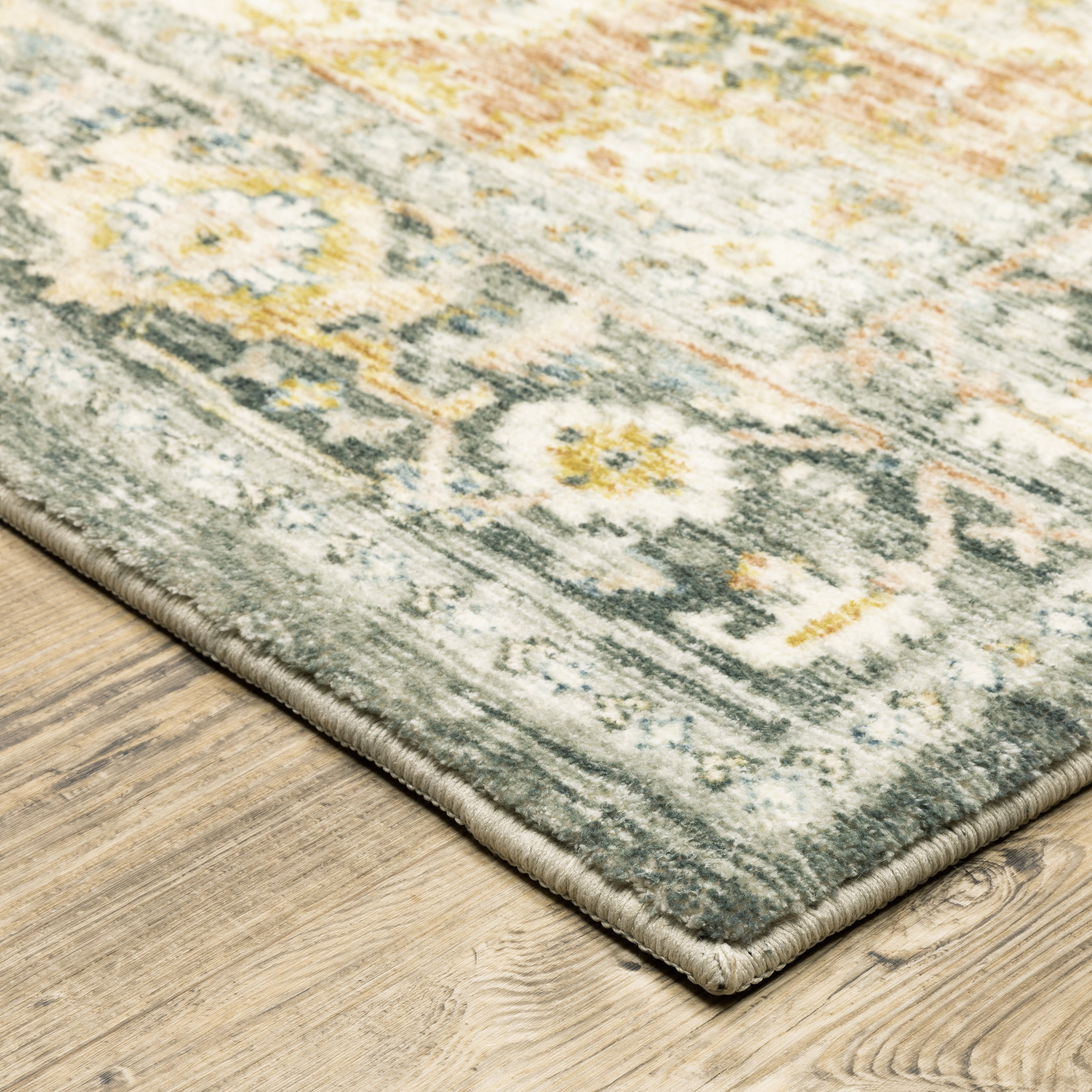 Avalon Home Silvana Bohemian Medallion Area Rug, 7'8" X 10', Gray/ Gold