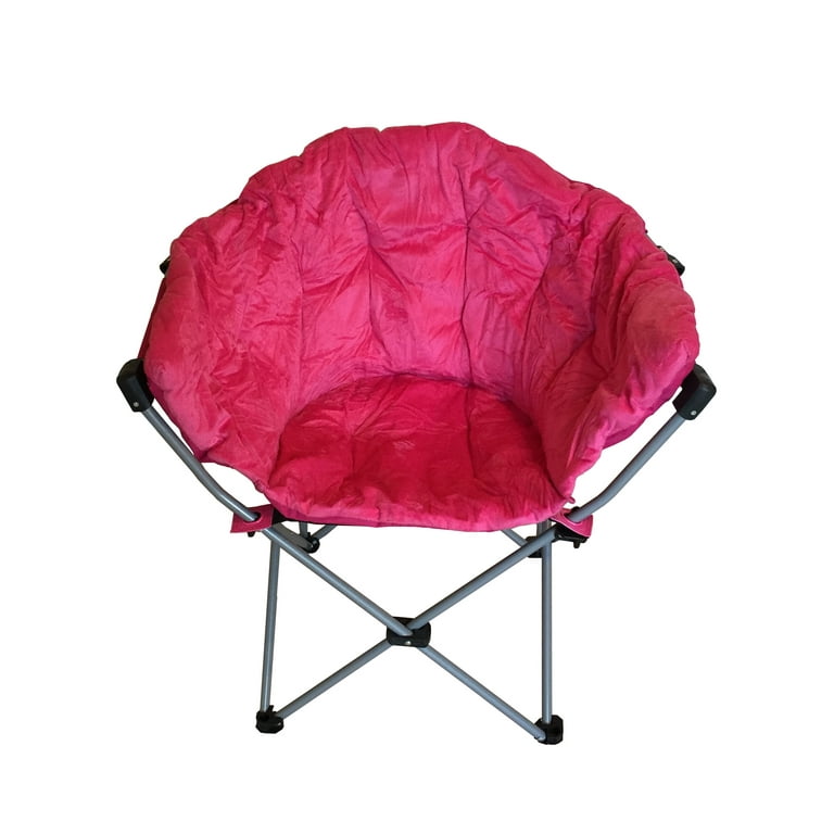 Pink Folding Quad Chair with Footrest