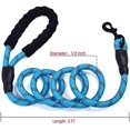 thumbnail image 2 of LAICAIW Nylon Dog Leash Rope with Padded Handle for Medium Large Dogs Strong Leashes 5 FT Long (Blue), 2 of 5