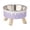 Purple, variant on Elevated Pet Feeding Bowl, Cat Dog Food Water Dish With Wooden Leg Base, Cute Ice‑Cream Sprinkles Pattern Raised Food Dish For Neck Comfort Cats And Small Dogs