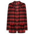 thumbnail image 3 of Delayuji Womens Long Sleeve Cardigan Coat Plaid Cardigan Spring Fashion Checkered Coat Womens Coat M-5XL, 3 of 6