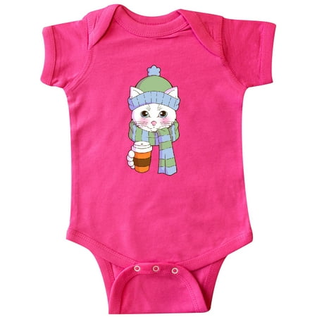 

Inktastic Cute White Cat in Scarf and Hat Gift Baby Boy or Baby Girl Bodysuit