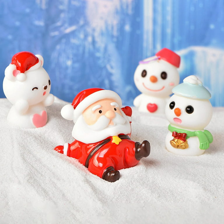 3D Miniature Snowman Cabochons, Christmas Fairy Garden DIY