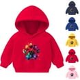 thumbnail image 2 of Qingpeng Toddler Unisex Cute Print Hoodie Kids Boys Girls Cotton Long Sleeves Pullover Shirt Casual Loose Shirt, 2 of 3