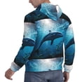 thumbnail image 6 of Naloa Ocean Dolphin Fish School Men's Casual Hooded Collar Drawstring Hoodies Pullover Sweatshirts Casual Long Sleeve Shirts-3X-Large, 6 of 7