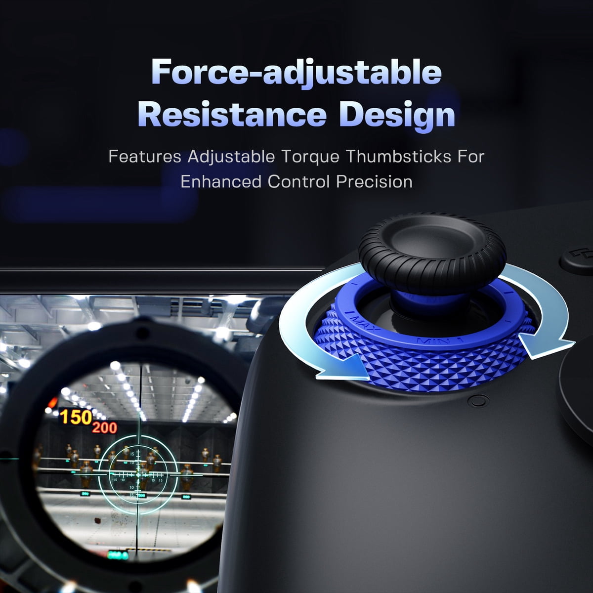 NYXI TMR Hall Effect Controller - Zero Drift, Adjustable Tension, Charging Dock, for Switch & PC