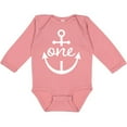 thumbnail image 3 of Inktastic 1st Birthday Anchor Nautical Boys or Girls Long Sleeve Baby Bodysuit, 3 of 5