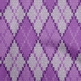 thumbnail image 1 of oneOone Viscose Chiffon Purple Fabric Argyle Dress Material Fabric Print Fabric By The Yard 42 Inch Wide, 1 of 4