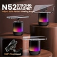 thumbnail image 2 of Graflsoa Q28Pro 2-Pack Black Magnetic Bluetooth Speaker Stand with 360° Surround Sound, Ambient Lighting, TWS Pairing, 12H Playtime, Telescopic & Rotating Design, N52 Magnet, Type-C Charging for, 2 of 6