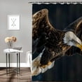 thumbnail image 2 of Awypu Shower Curtain Brown and White Flying Bald Eagle Picture Waterproof Multiple Sizes White, 2 of 7