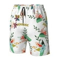 thumbnail image 5 of Disketp Men'S Swim Trunks Hawaiian Breathable Surf Beach Swimsuits Mesh Lining Beach Shorts With Pockets-Pretty Floral With Leaves, 5 of 9