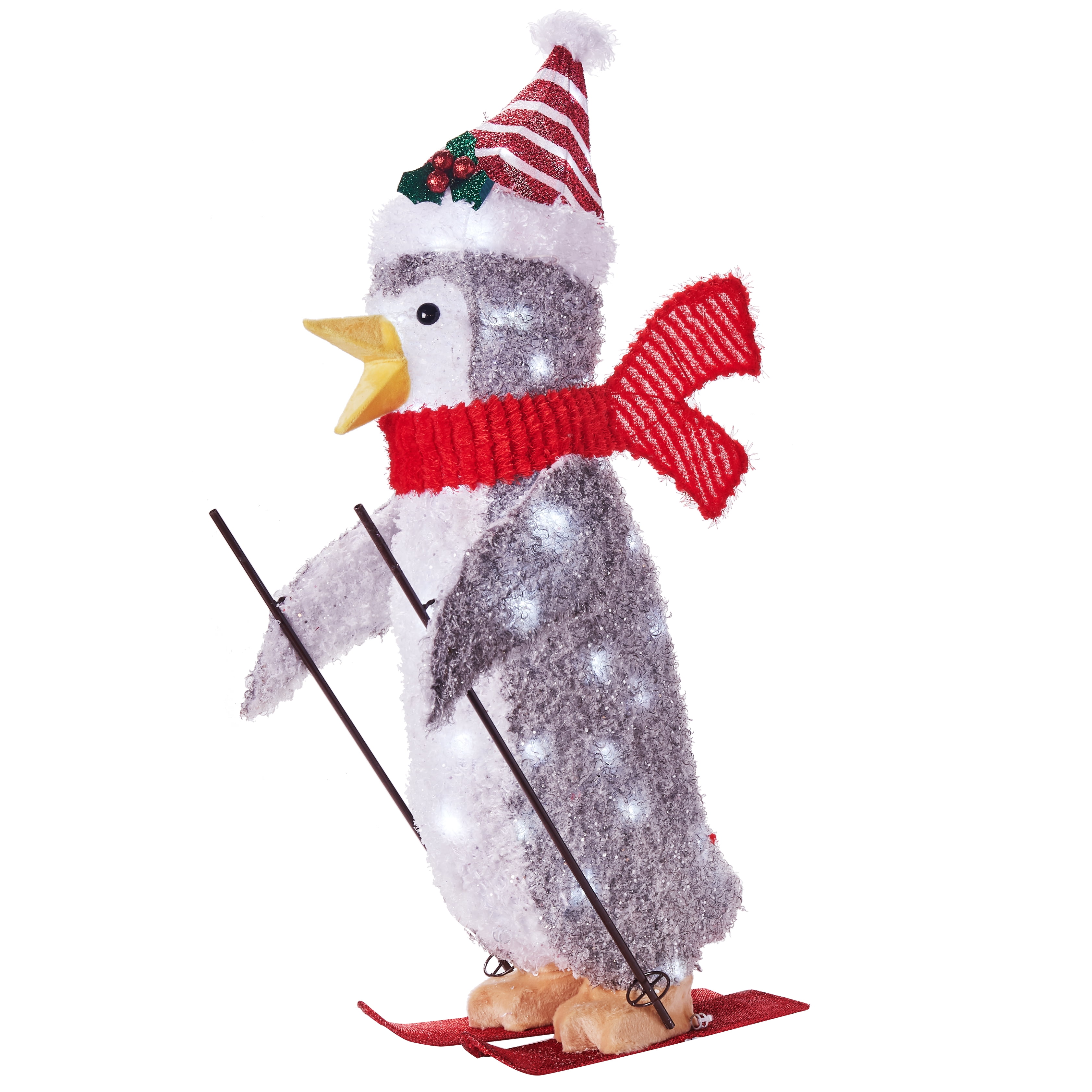 Holiday Time LightUp LED Skiing Penguin, 38"