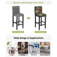 thumbnail image 3 of Vintage Floral Bar Stool Covers Set of 2, Boho Red White Floral Leaves Country Vintage Stretch Bar Chair Covers with Backs, Removable Pub Counter Height Chair Cover for Kitchen Dining Room Cafe, 3 of 7
